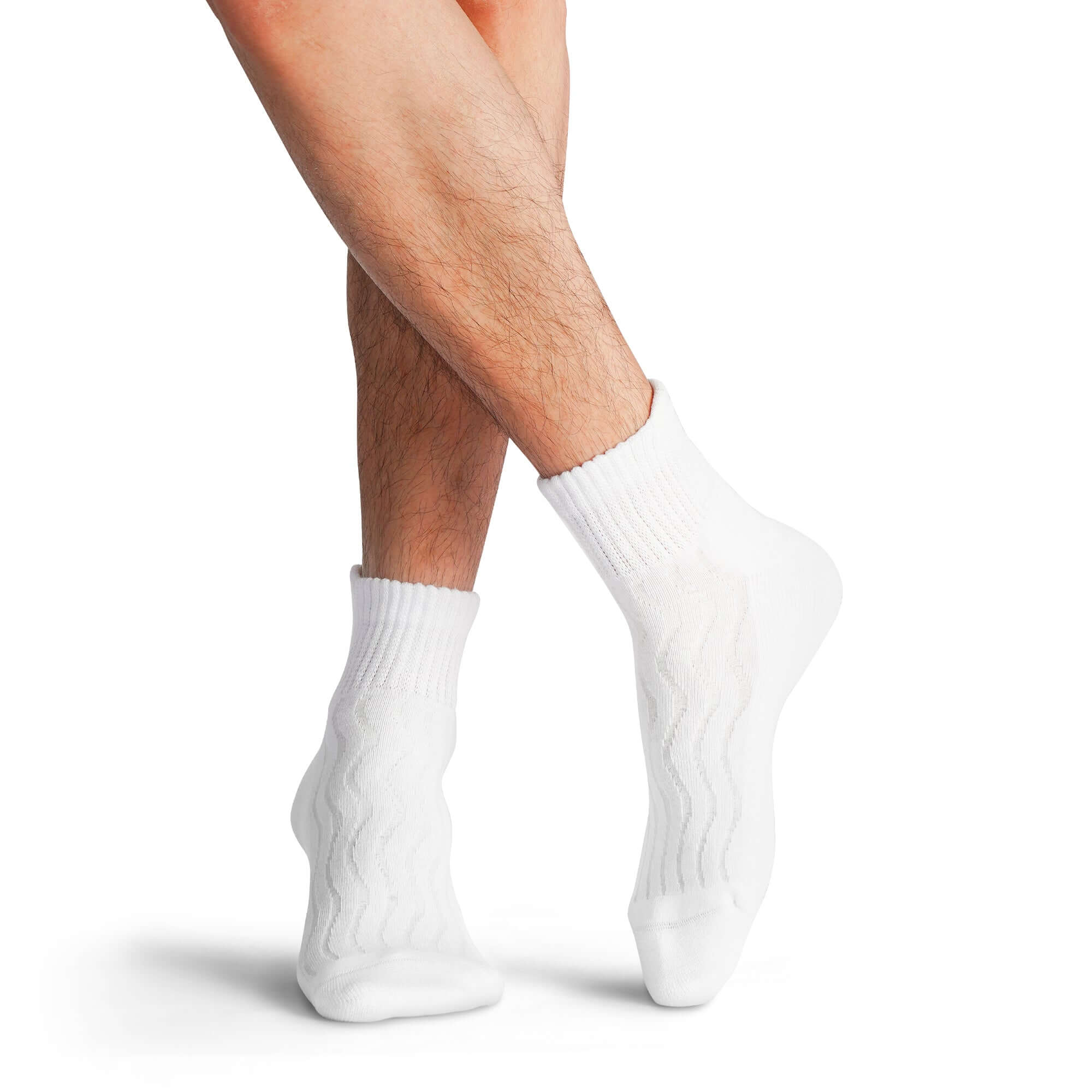 Wide non-binding Bamboo diabetic socks, seamless toe, air vent with cushion sole, 6 pairs - md-diab